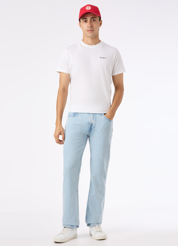Men Light Blue Mid Rise Straight Fit Jeans
