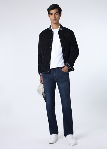 Men Blue Mid Rise Straight Fit Stretchable Jeans