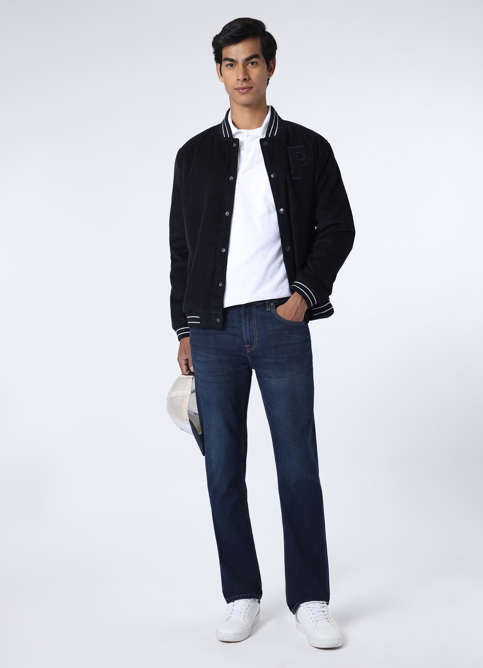Men Blue Mid Rise Straight Fit Stretchable Jeans, , large image number 0