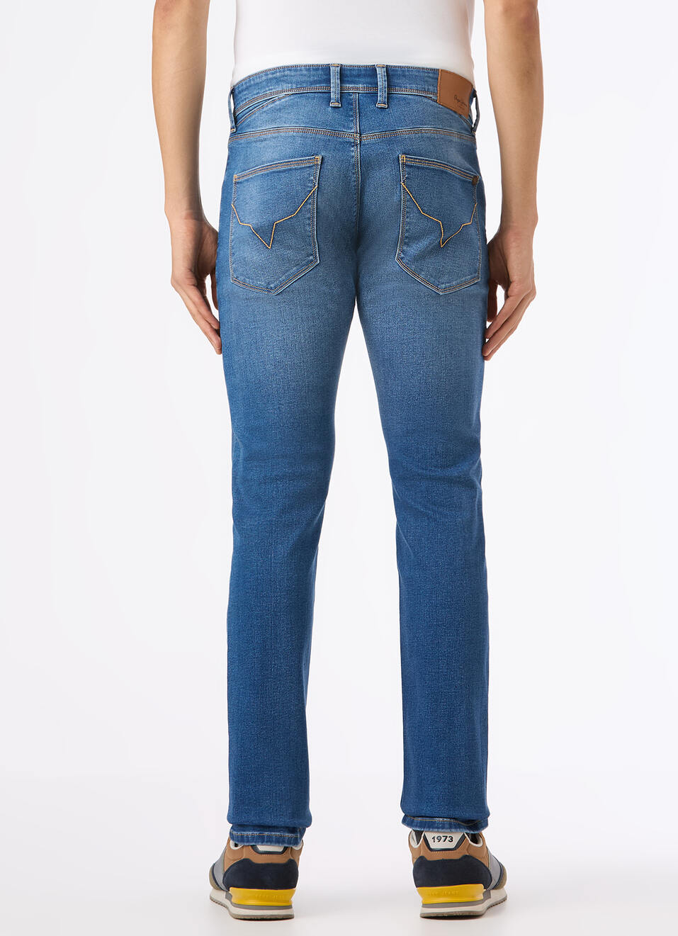 Men Blue Mid Rise Slim Fit Powerflex Jeans, , large image number 2