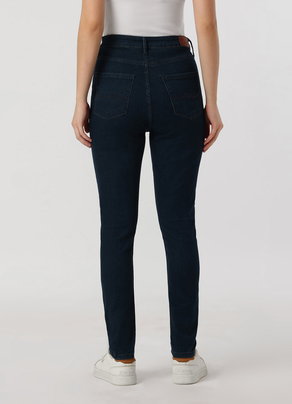 Women Dark Blue High Rise Skinny Fit Jeans, , large image number 2