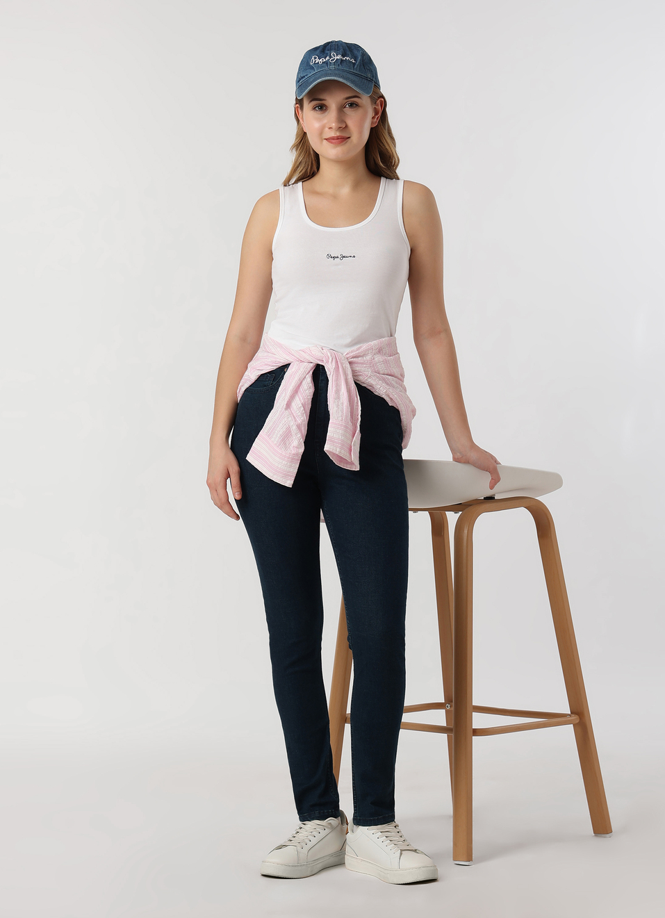 Women Dark Blue High Rise Skinny Fit Jeans, , large image number 0