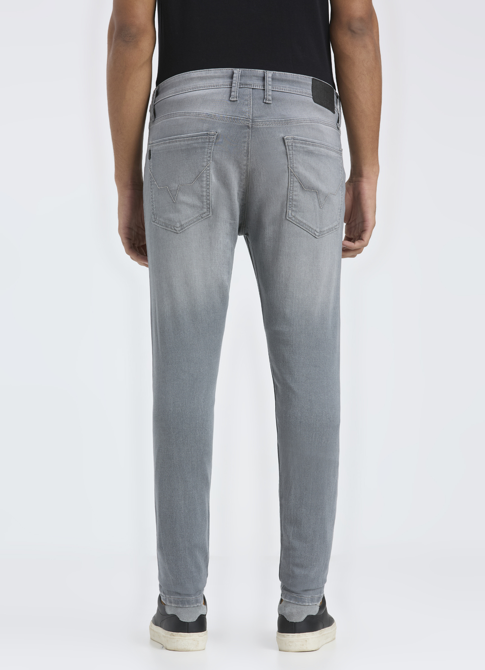 Men Grey Mid Rise Slim Fit Gymindigo Jeans, , large image number 2