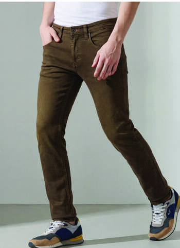 Men Brown Low Rise Slim Fit Stretchable Jeans