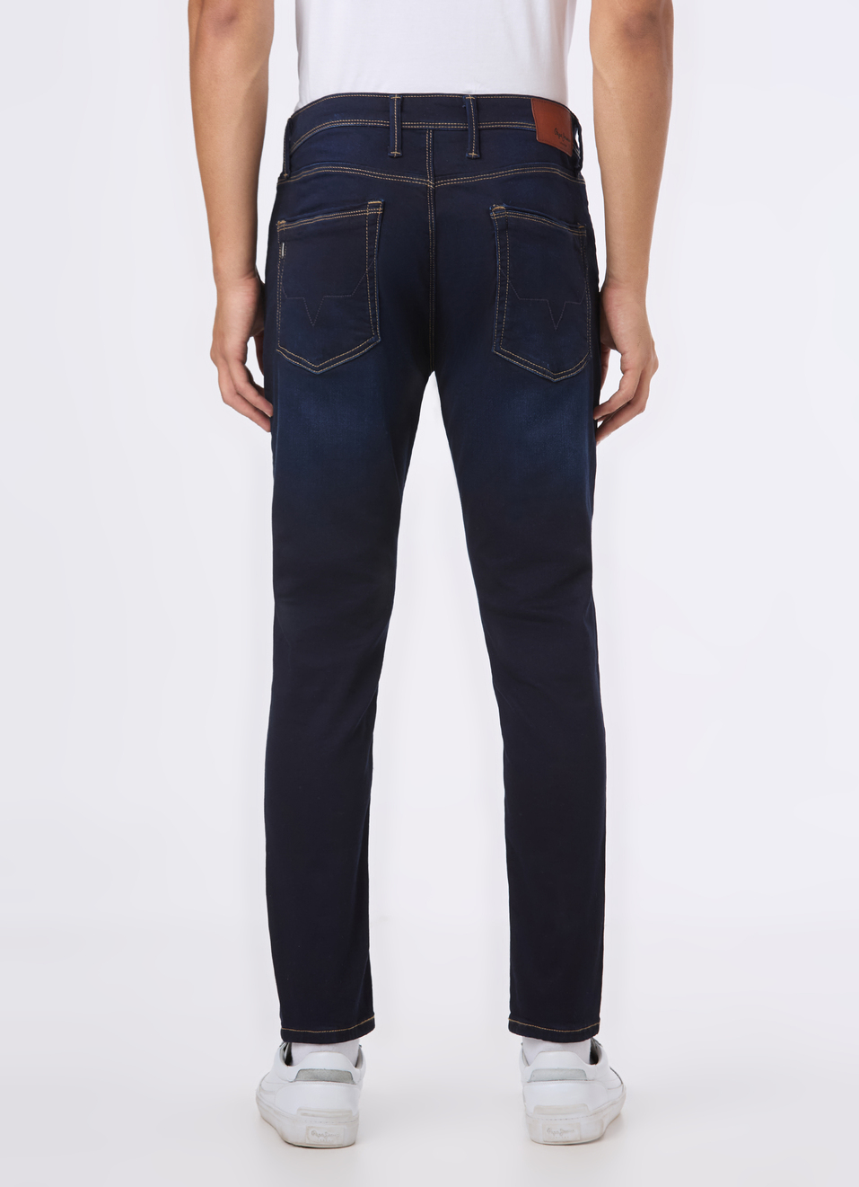 Men Blue Mid Rise Skinny Fit Gymindigo Jeans, , large image number 2