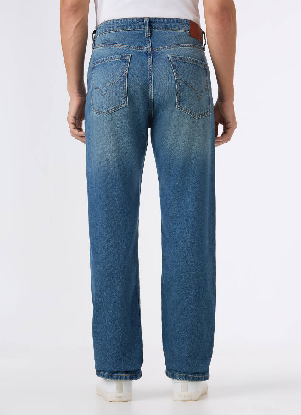 Men Blue Mid Rise Loose Fit Jeans, , large image number 2