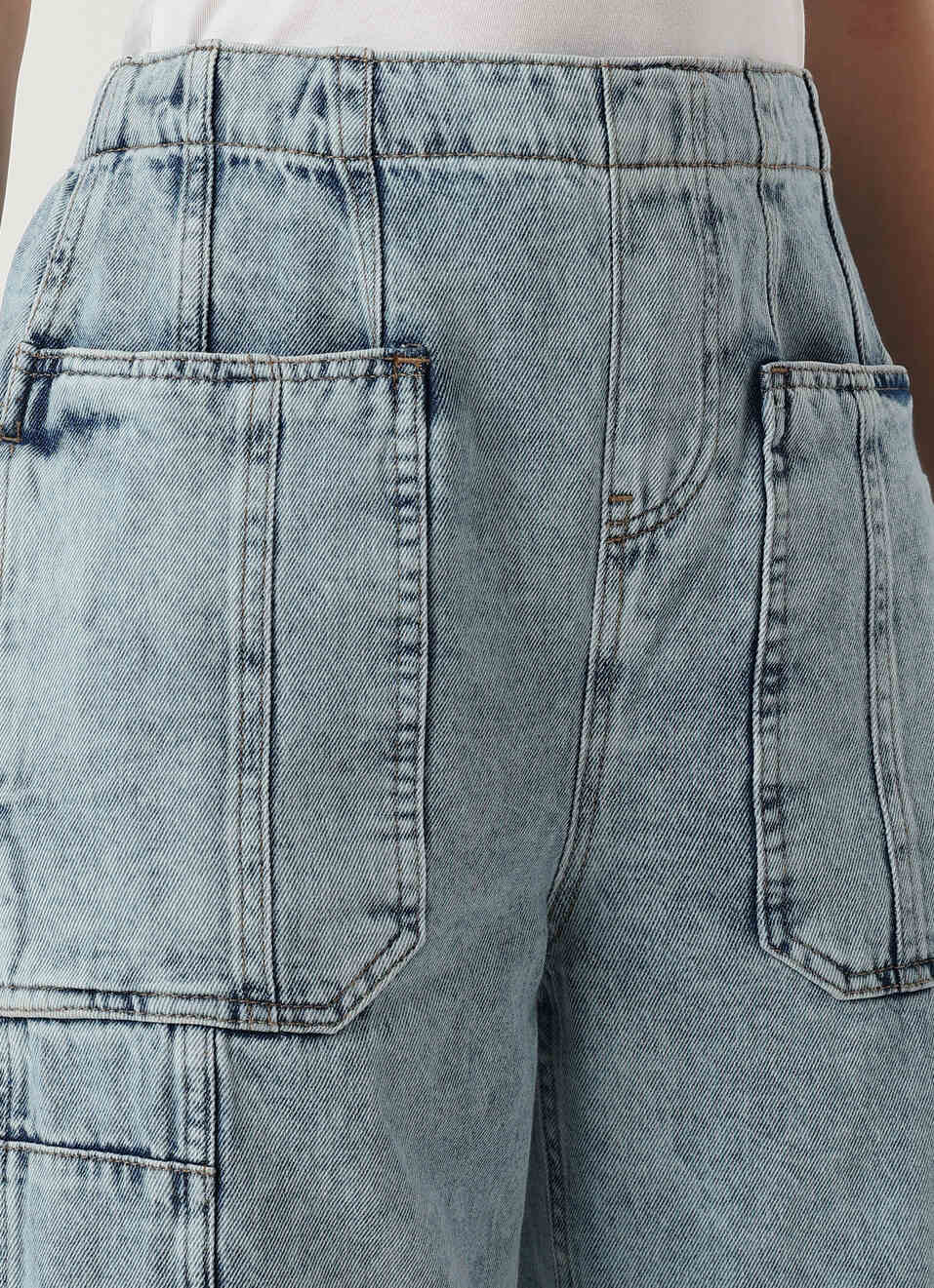 Women Light Blue High Rise Barrel Fit Jeans, , large image number 4