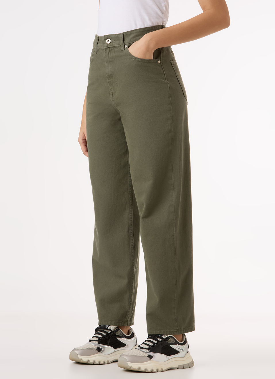 Women Green High Rise Tapered Fit Jeans, , large image number 3