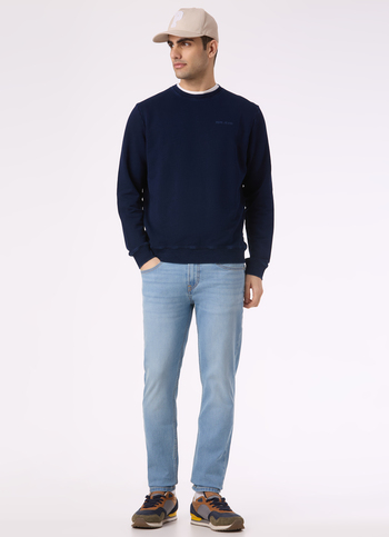 Men Light Blue Low Rise Slim Fit Tapered Stretchable Jeans