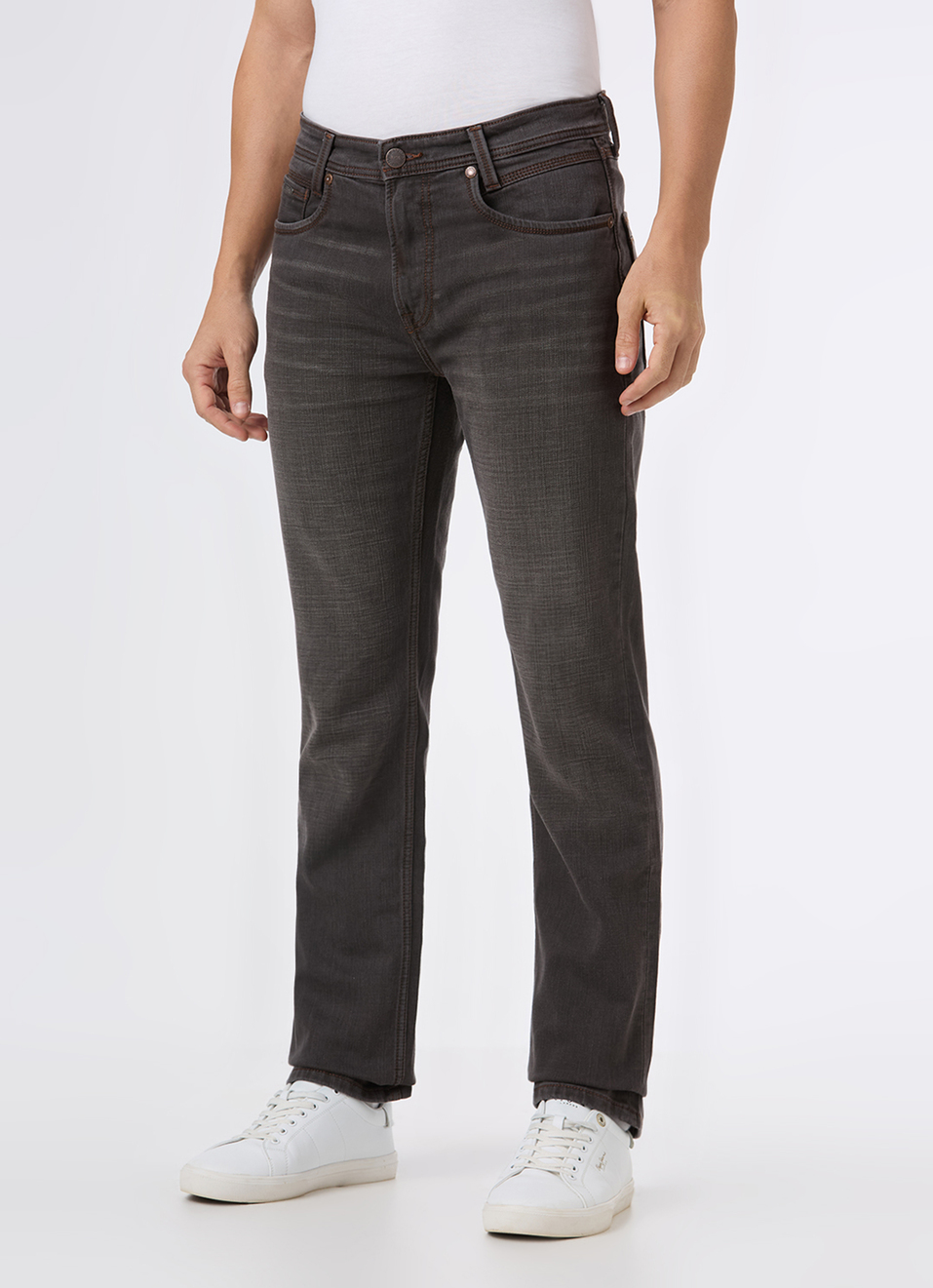 Men Blue Mid Rise Straight Fit Jeans, , large image number 3