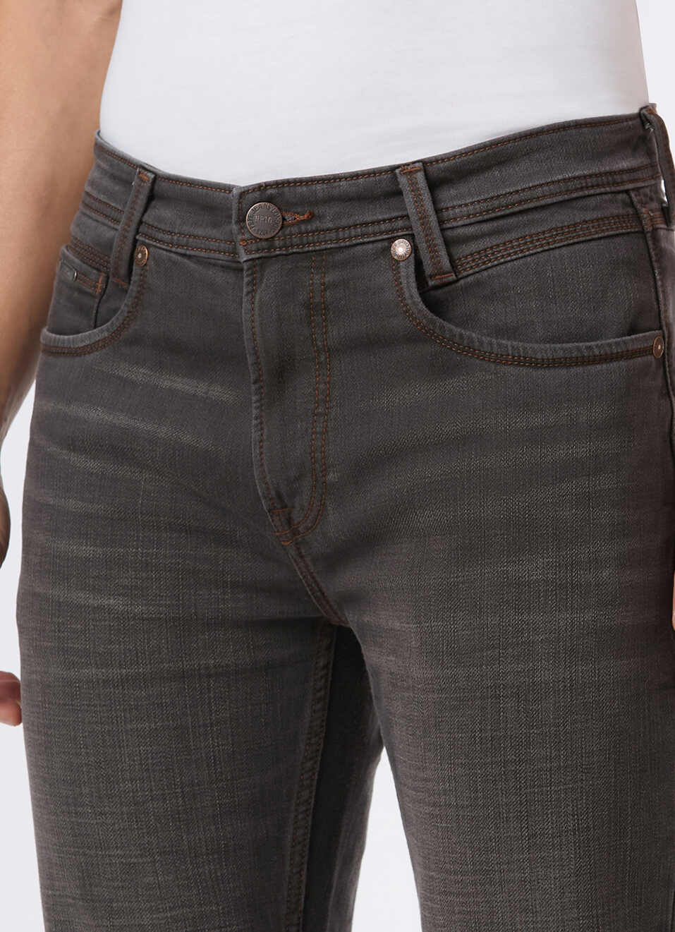 Men Blue Mid Rise Straight Fit Jeans, , large image number 4