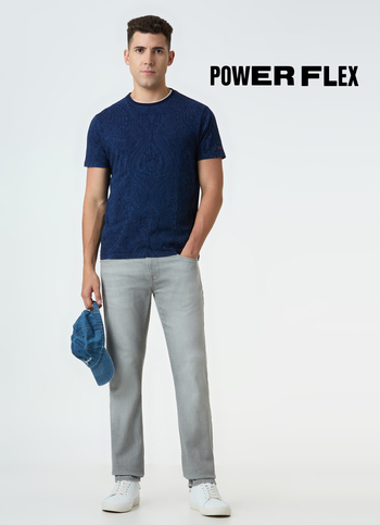 Men Grey Mid Rise Slim Fit Stretchable Jeans