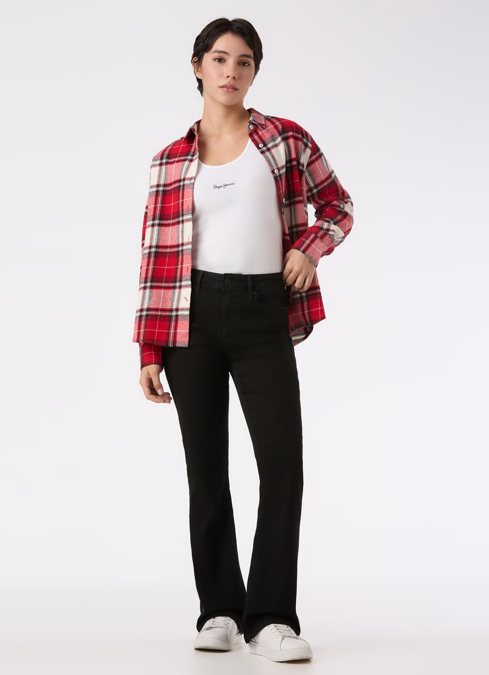 Women Black High Rise Straight Fit Jeans, , large image number 0