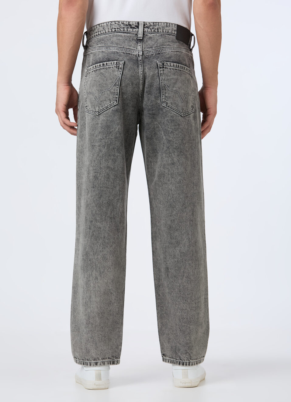 Men Grey Baggy Fit Mid Rise Tapered Jeans, , large image number 2