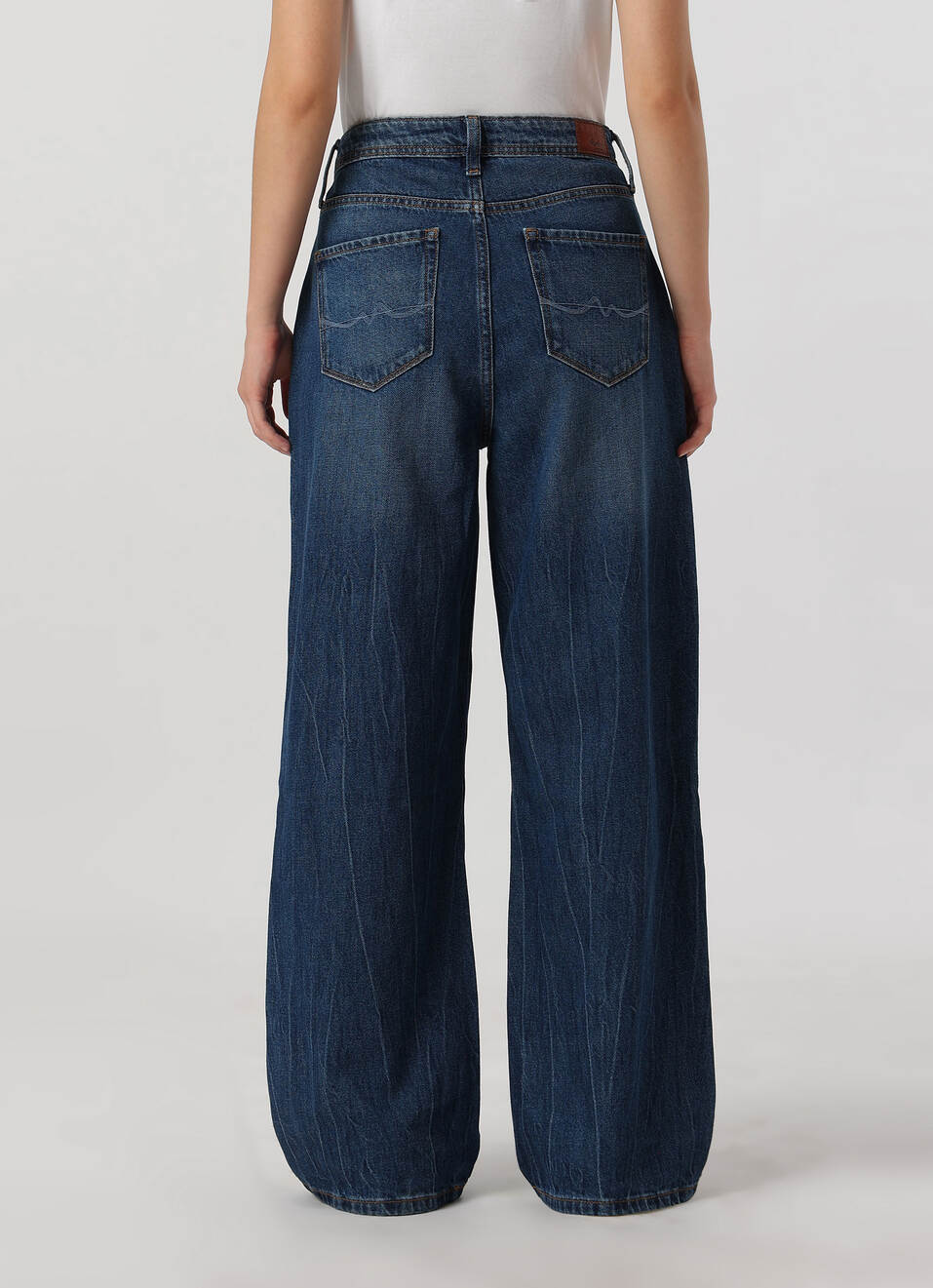 Women Blue Ultra High Rise Wide Leg Jeans, , large image number 2