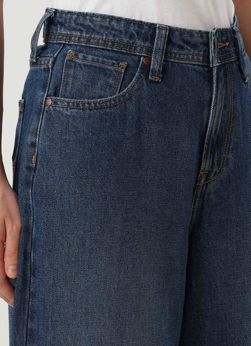 Women Blue Ultra High Rise Wide Leg Jeans, , large image number 4