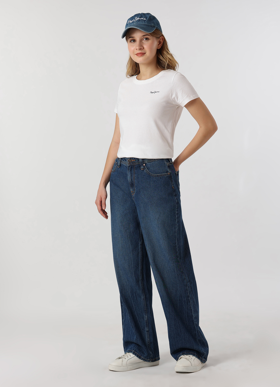 Women Blue Ultra High Rise Wide Leg Jeans, , large image number 0