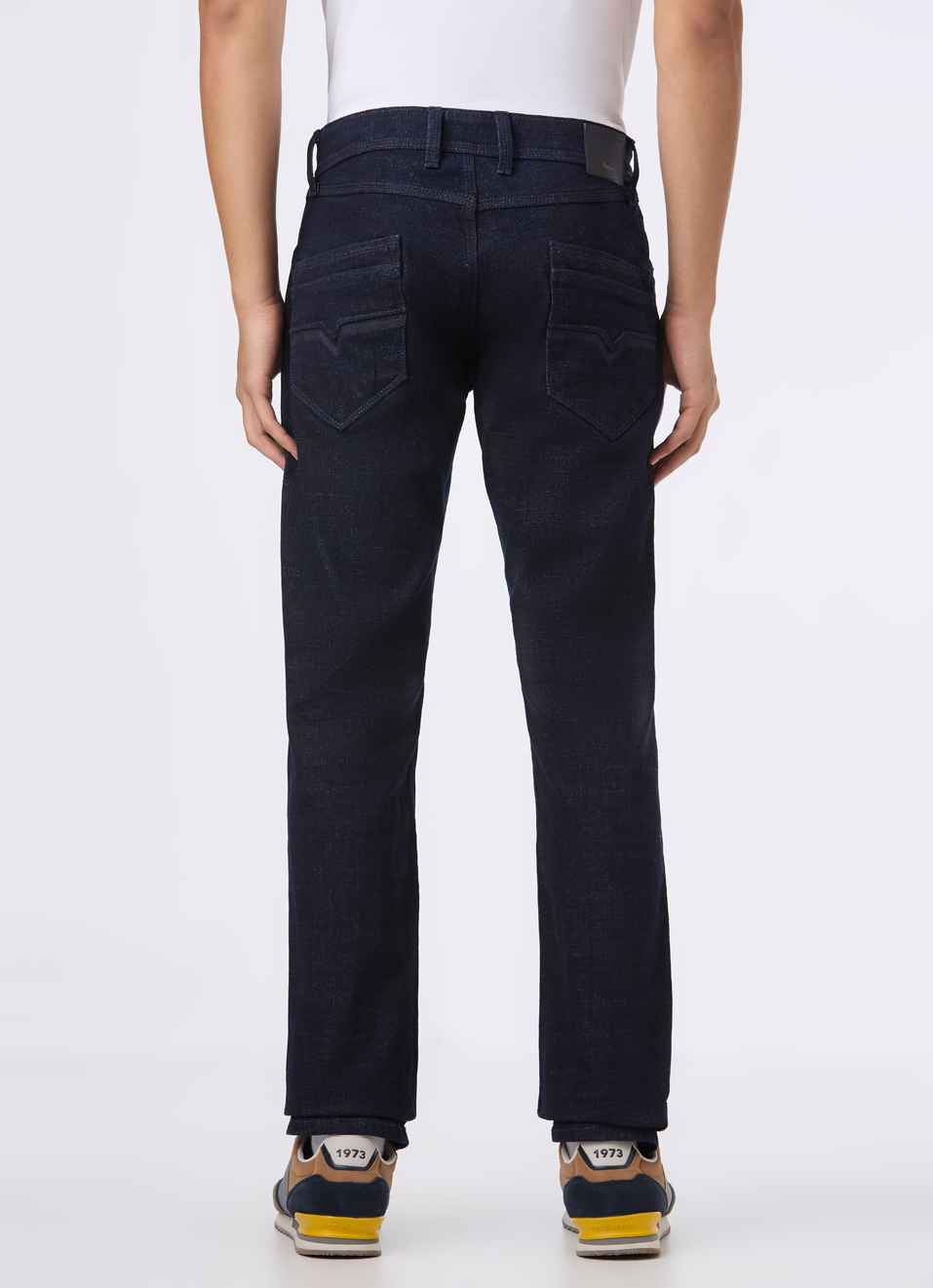 Men Blue Mid Rise Straight Fit Stretchable Jeans, , large image number 2