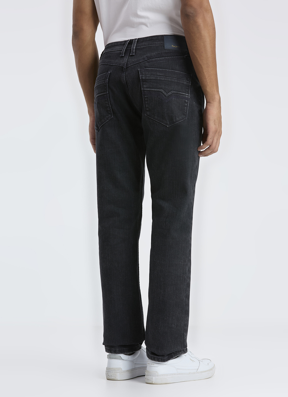 Men Blue Mid Rise Straight Fit Stretchable Jeans, , large image number 4