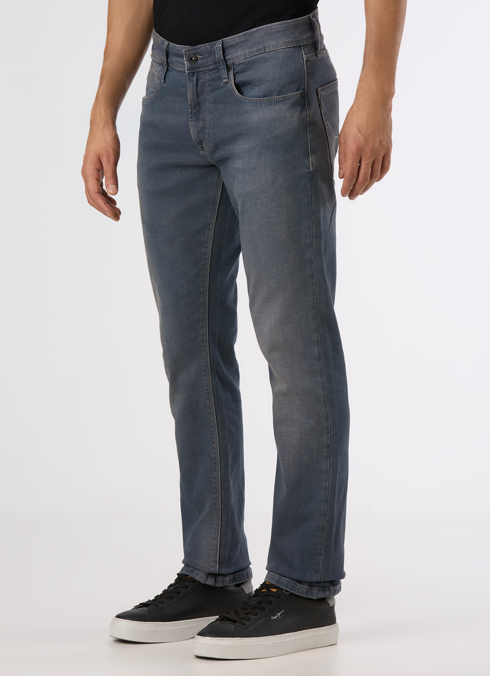 Men Grey Mid Rise Slim Fit Stretchable Jeans, , large image number 3