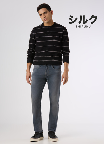 Men Grey Mid Rise Slim Fit Stretchable Jeans