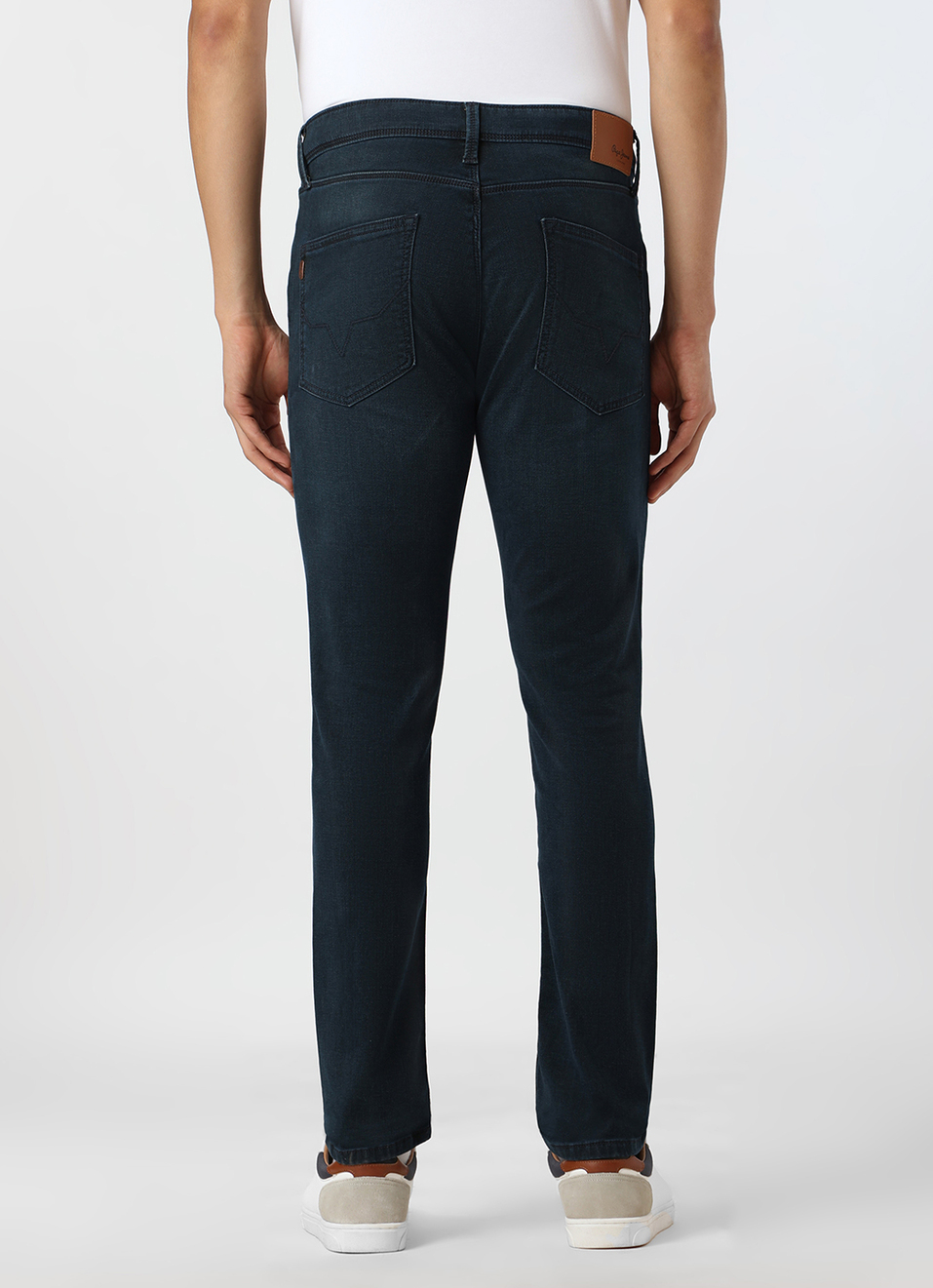 Men Dark Blue Low Rise Slim Fit Stretchable Jeans, , large image number 3