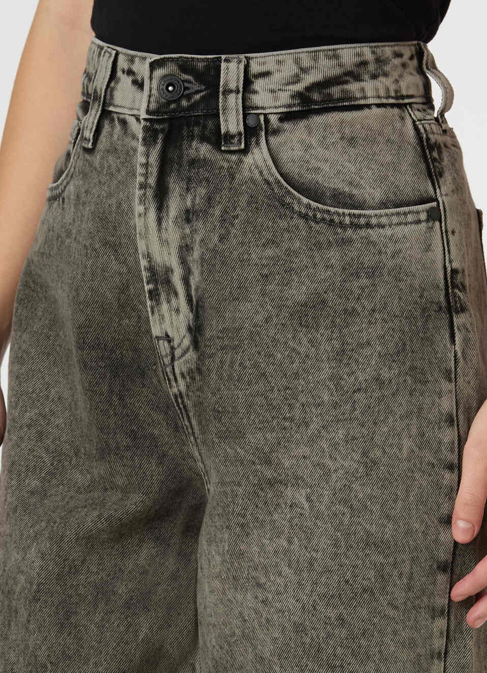 Women Grey High Rise Barrel Fit Jeans, , large image number 4