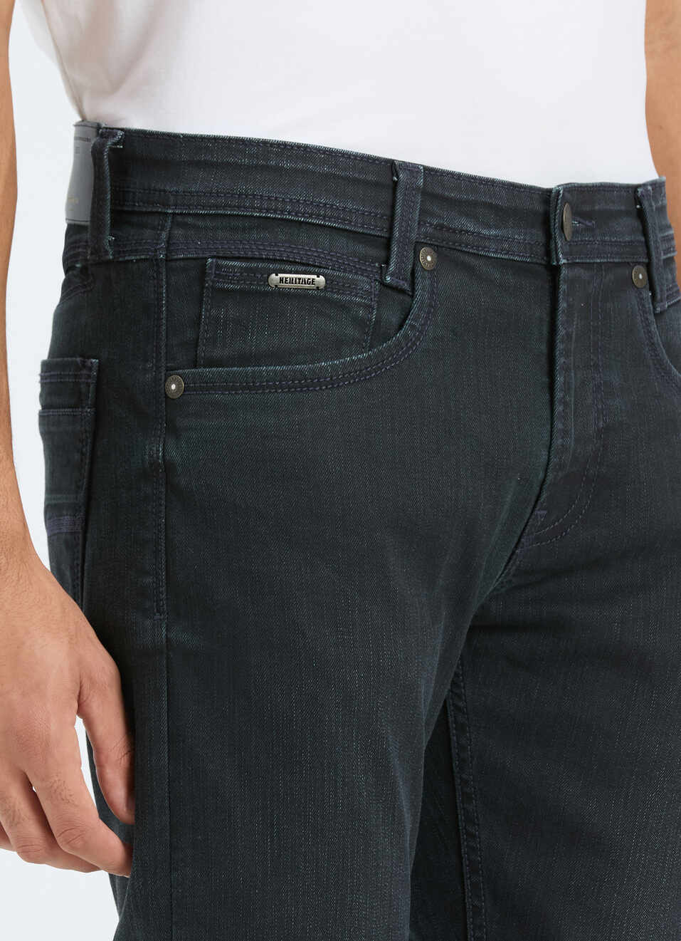 Men Blue Low Rise Slim Fit Tapered Stretchbale Jeans, , large image number 4