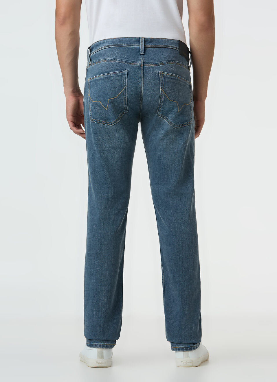 Men Blue Mid Rise Slim Fit Stretchable Jeans, , large image number 2