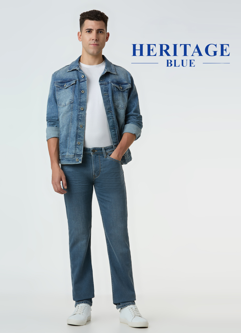 Men Blue Mid Rise Slim Fit Stretchable Jeans, , large image number 0