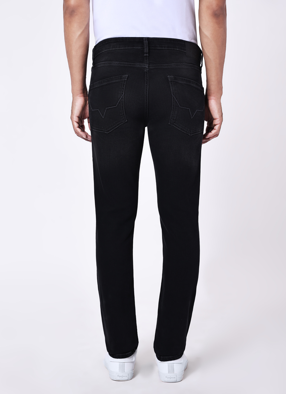 Men Black Mid Rise Slim Fit Stretchable Jeans, , large image number 2