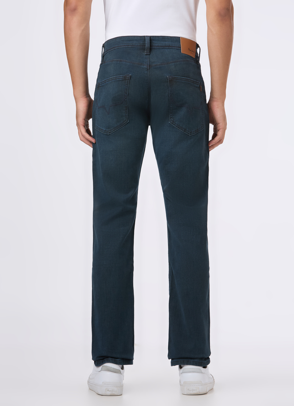 Men Blue Mid Rise Straight Fit Stretchable Jeans, , large image number 2