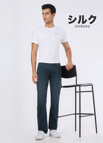 Men Blue Mid Rise Straight Fit Stretchable Jeans