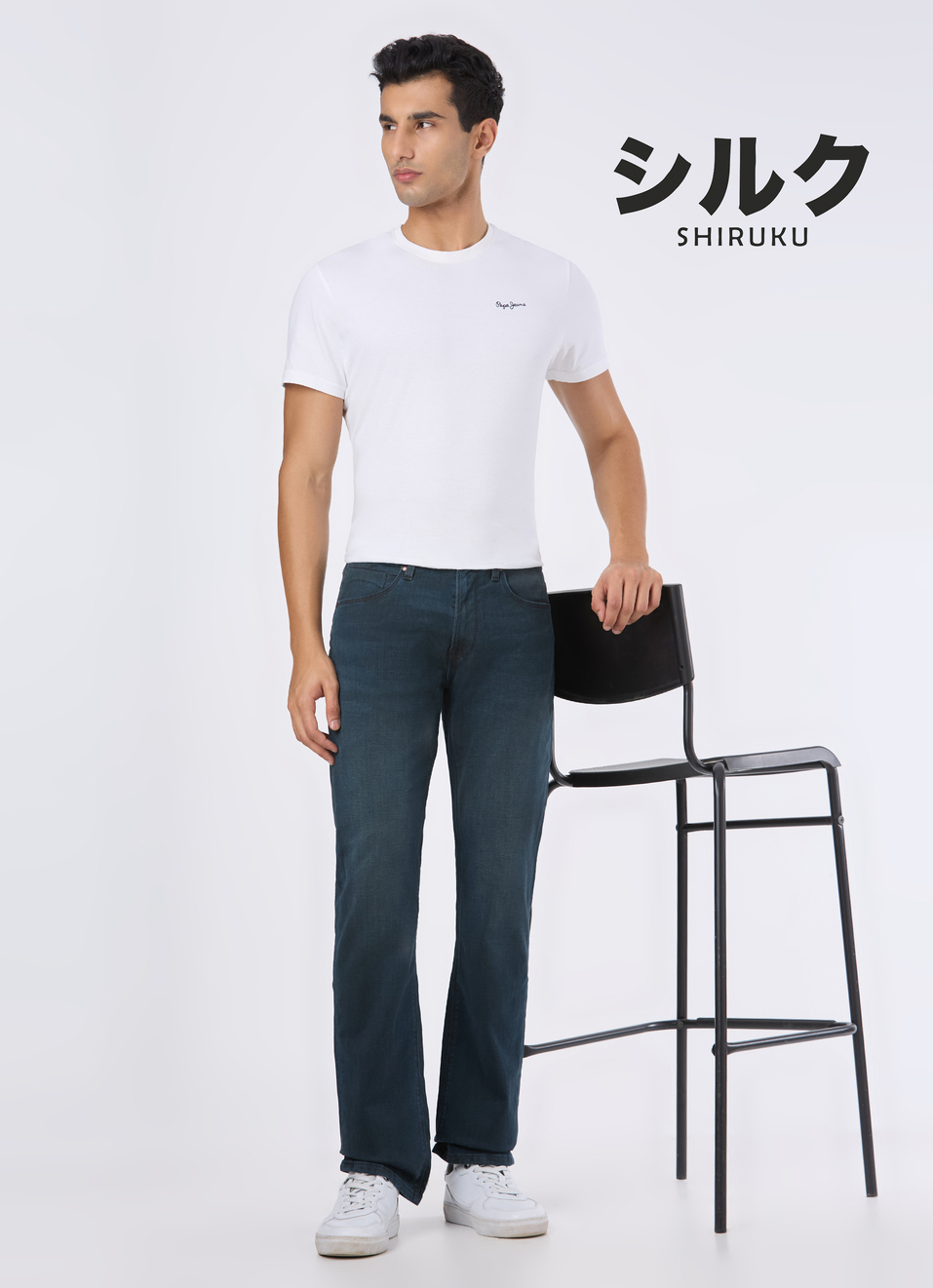 Men Blue Mid Rise Straight Fit Stretchable Jeans, , large image number 0