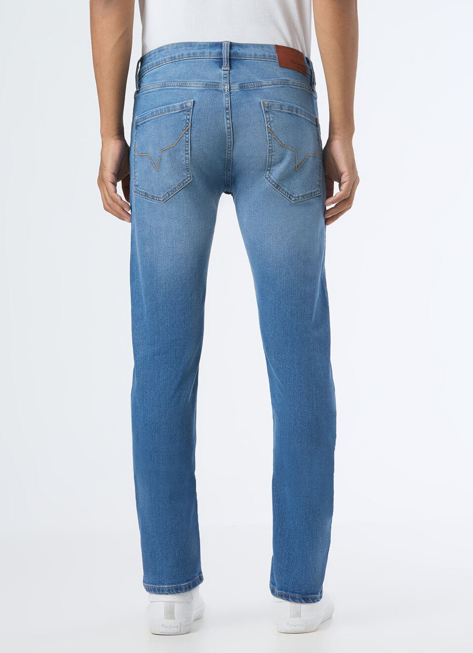 Men Blue Mid Rise Slim Fit Stretchable Jeans, , large image number 2