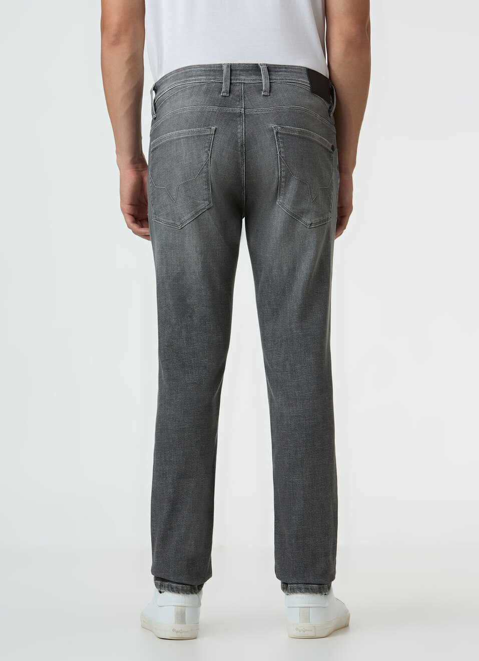 Men Grey Distressed Slim Fit Low Rise Powerflex Jeans, , large image number 2