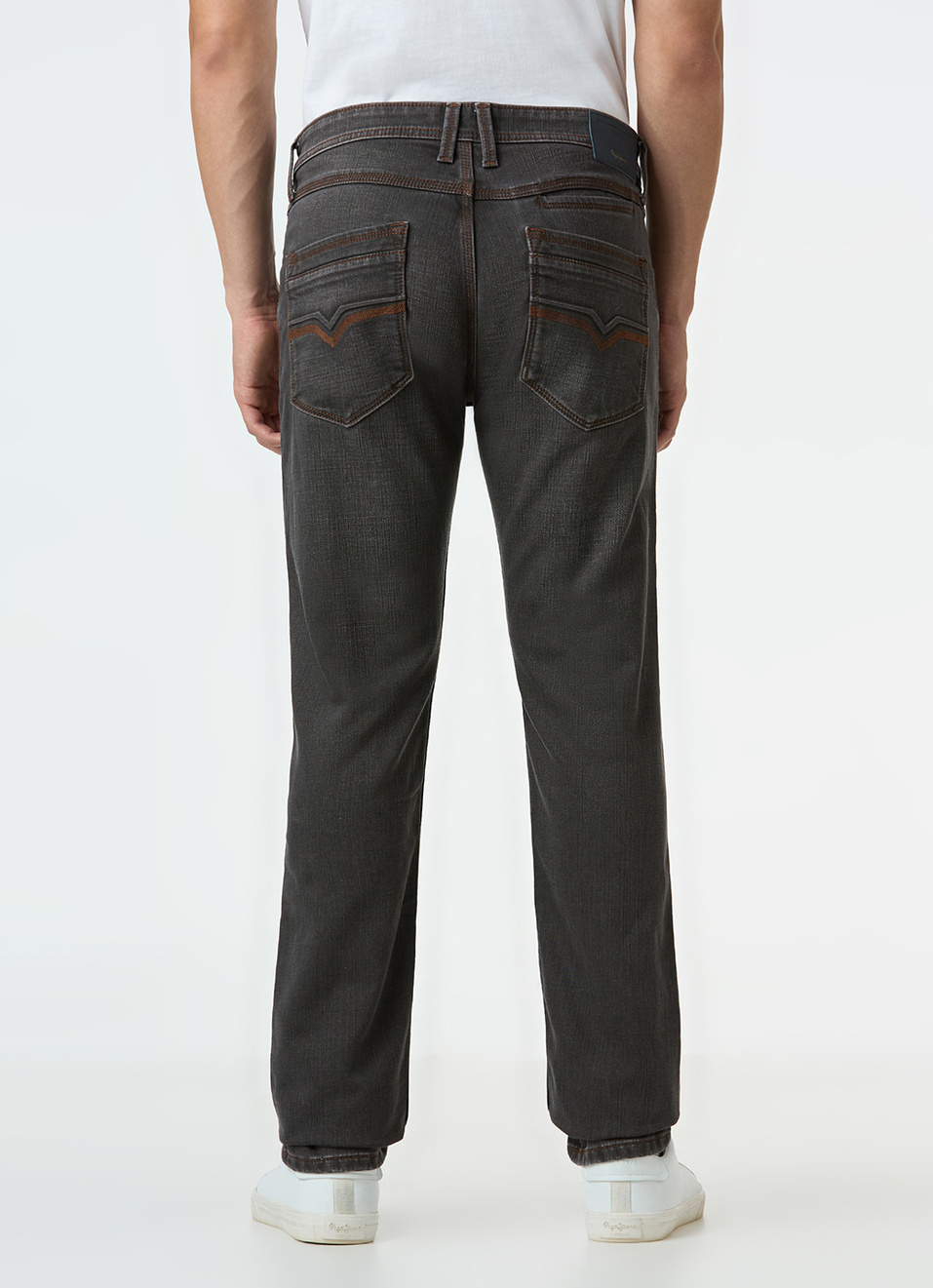Men Graphite Grey Mid Rise Slim Fit Stretchable Jeans, , large image number 2
