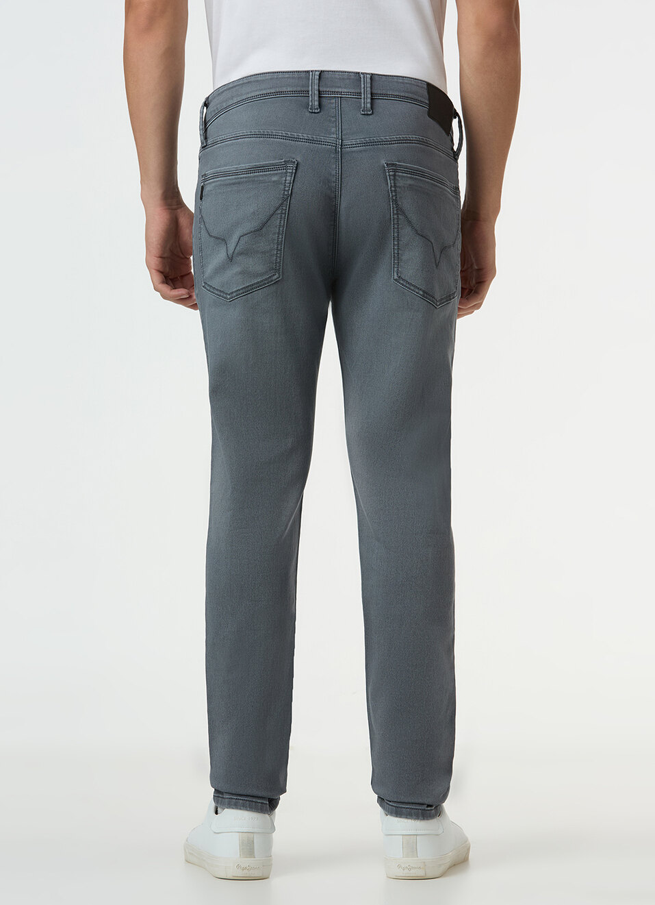 Men Grey Mid Rise Slim Fit Gymindigo Jeans, , large image number 4