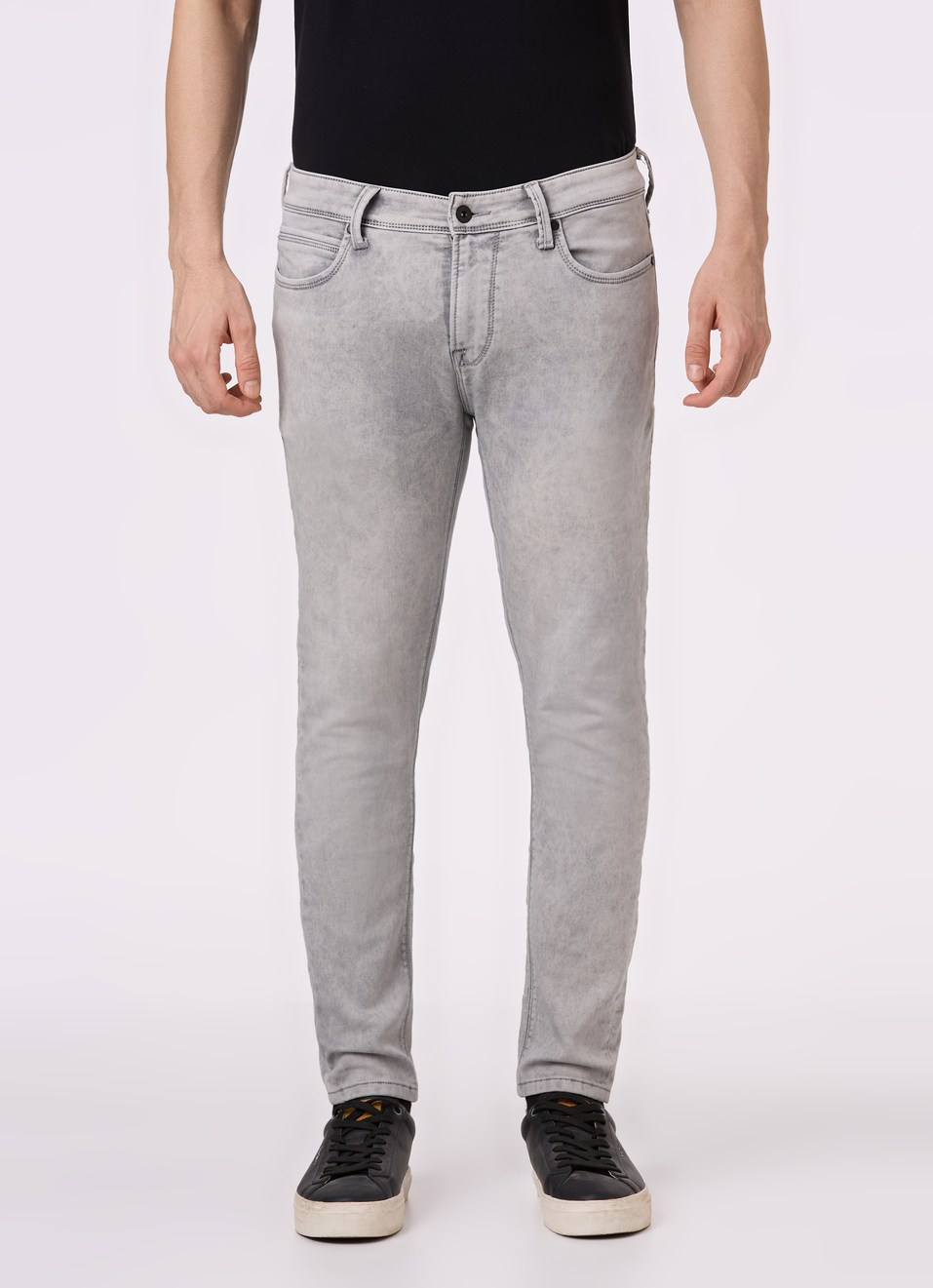 Men Grey Skinny Fit Ankle-length Gymindigo Jeans, , large image number 1