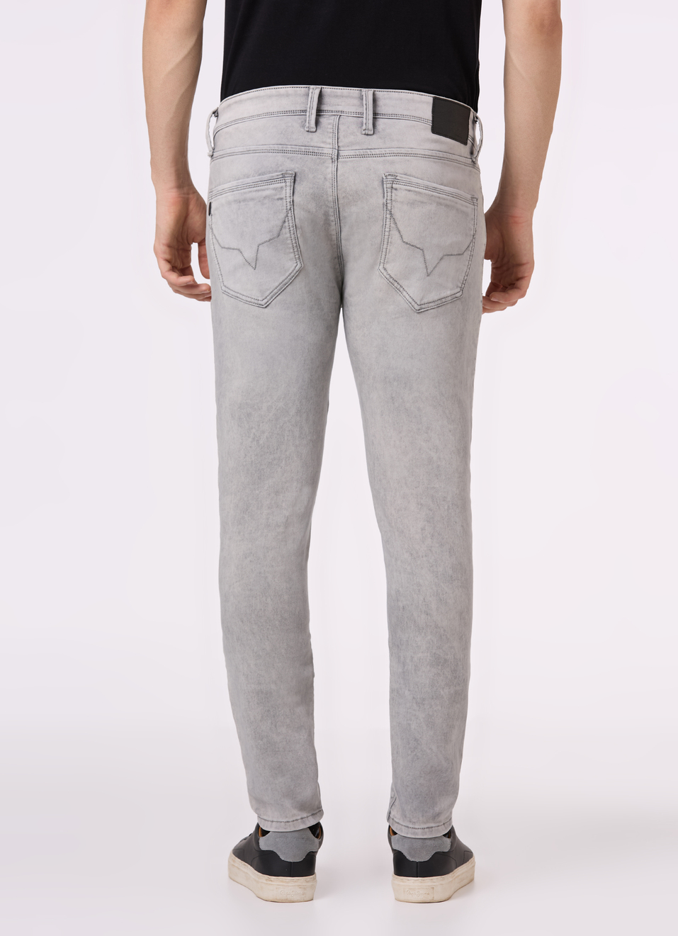 Men Grey Skinny Fit Ankle-length Gymindigo Jeans, , large image number 2