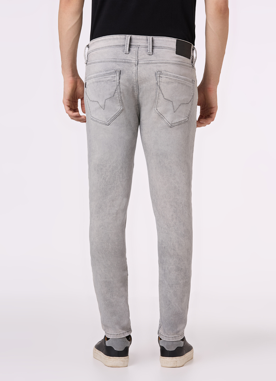 Men Grey Skinny Fit Ankle-length Gymindigo Jeans, , large image number 3