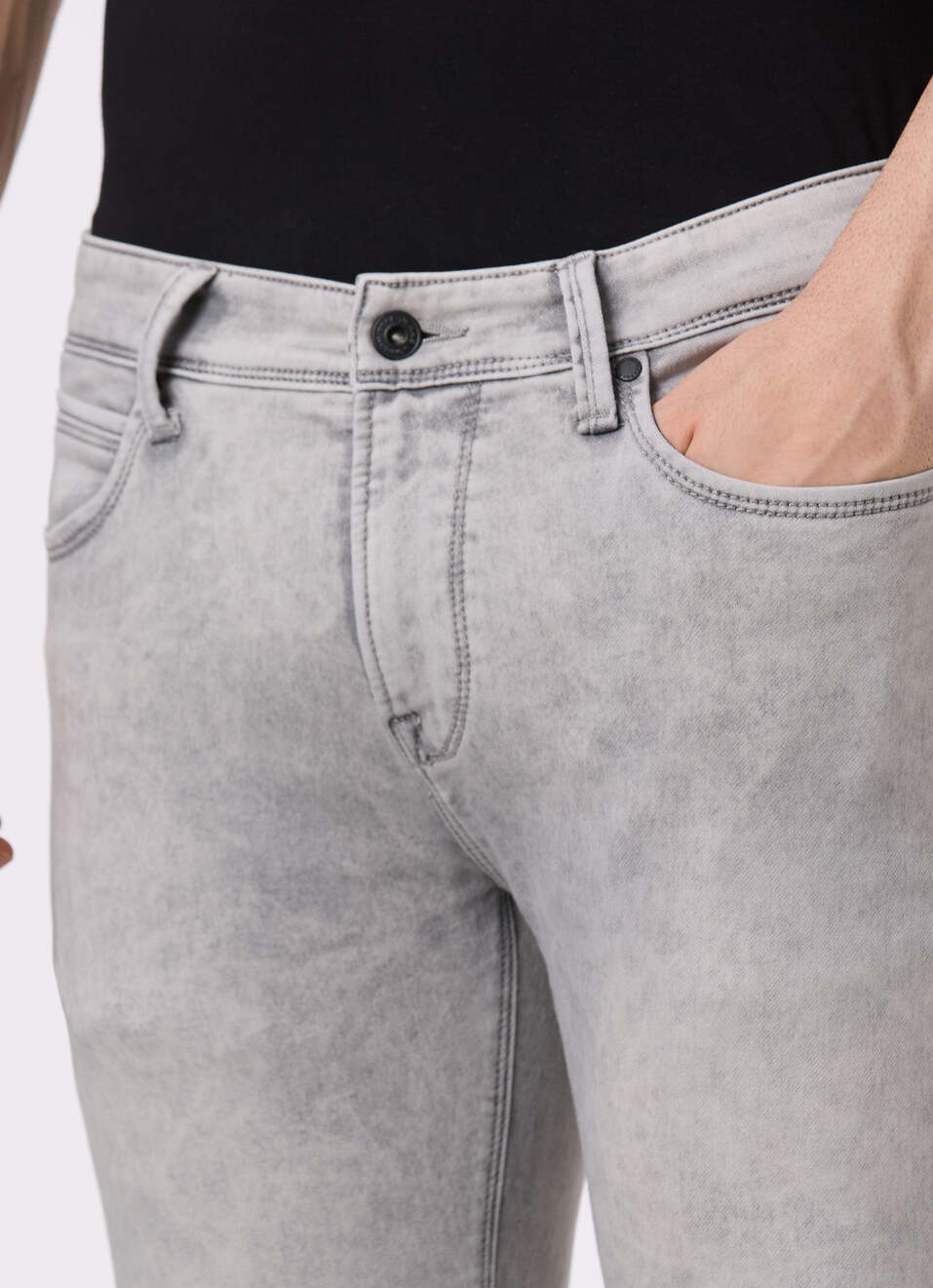 Men Grey Skinny Fit Ankle-length Gymindigo Jeans, , large image number 4