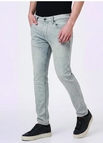 Men Grey Skinny Fit Ankle-length Gymindigo Jeans