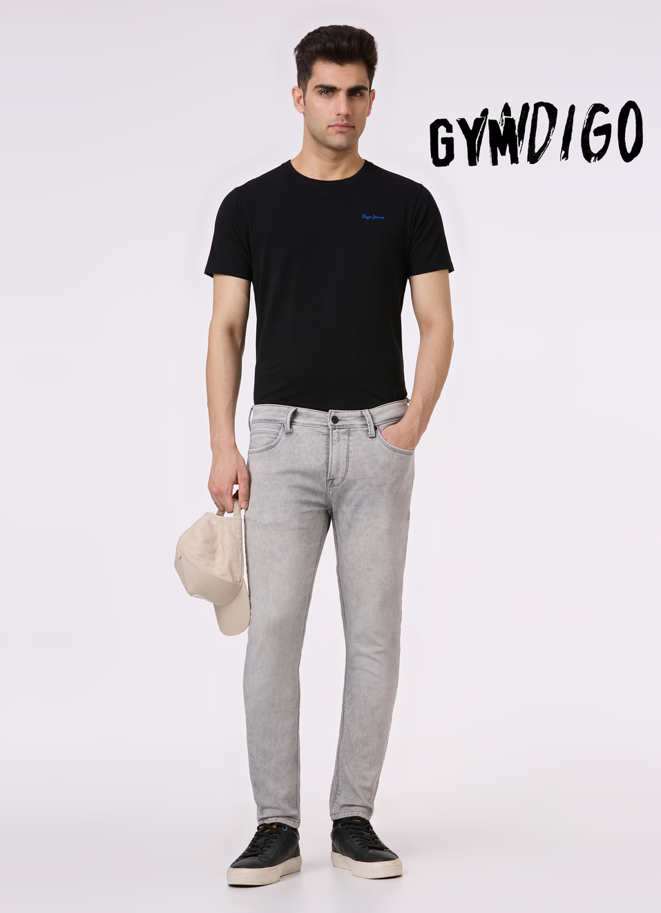 Men Grey Skinny Fit Ankle-length Gymindigo Jeans, , large image number 0