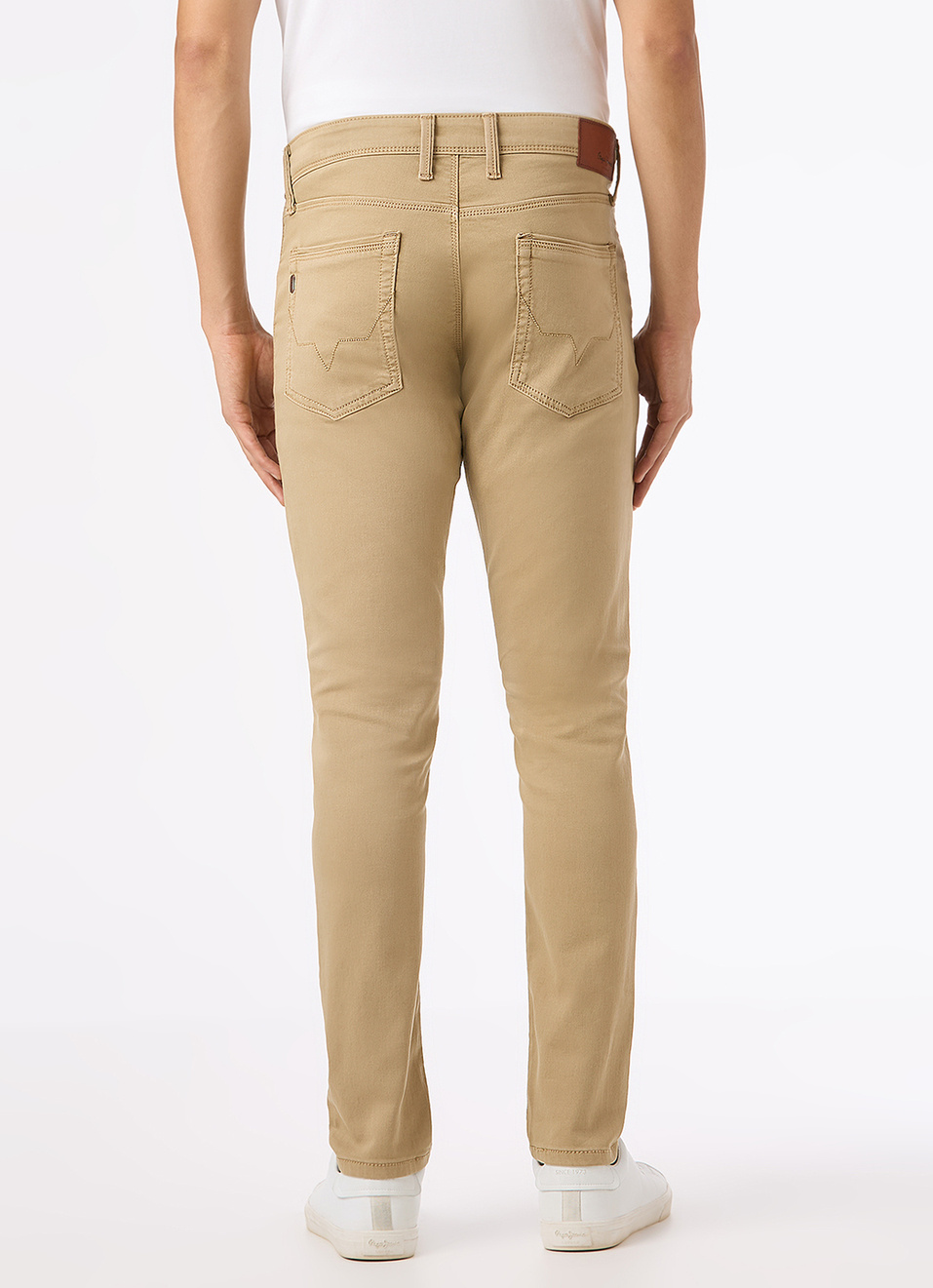 Men Khaki Mid Rise Slim Fit Gymindigo Jeans, , large image number 4