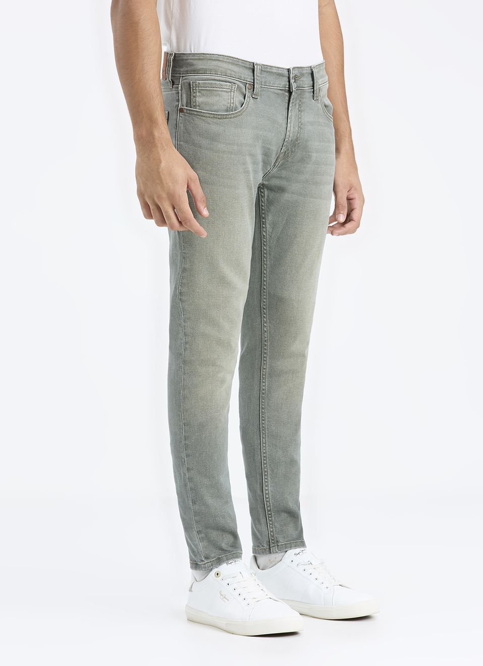 Men Blue Skinny Fit Ankle-length Jeans, , large image number 4