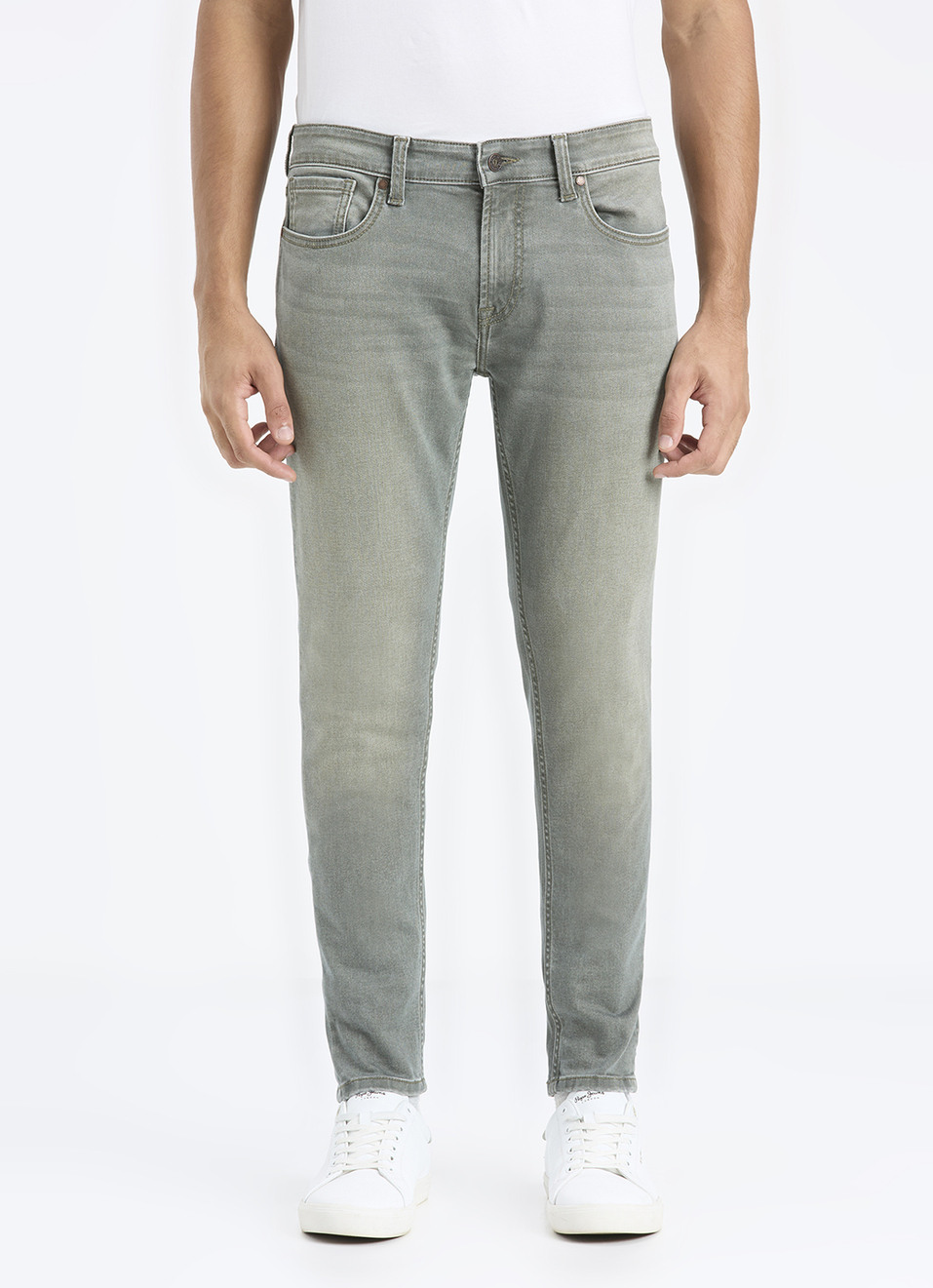 Men Blue Skinny Fit Ankle-length Jeans, , large image number 5