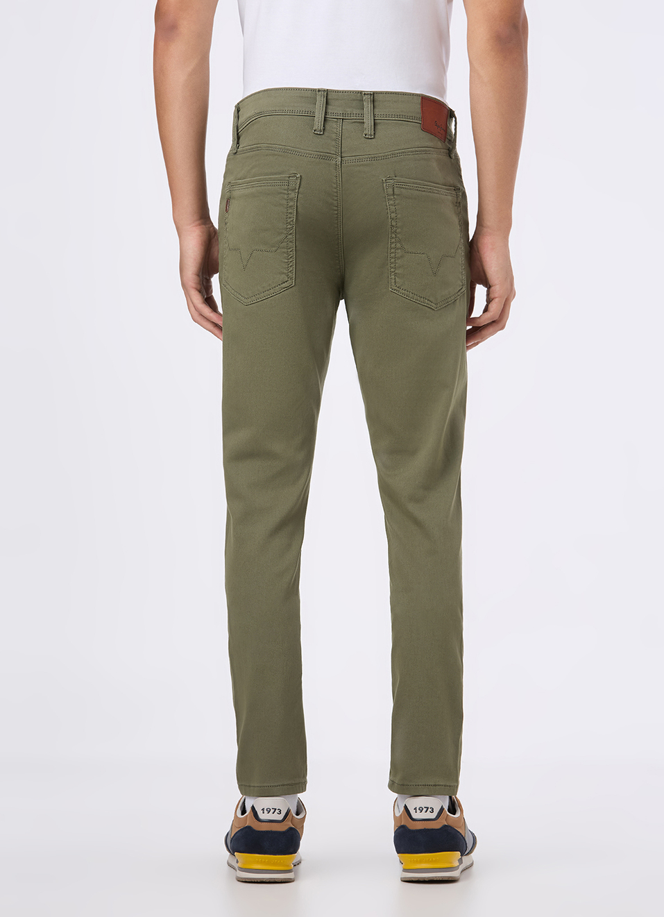 Men Olive Mid Rise Slim Fit Gymindigo Jeans, , large image number 3