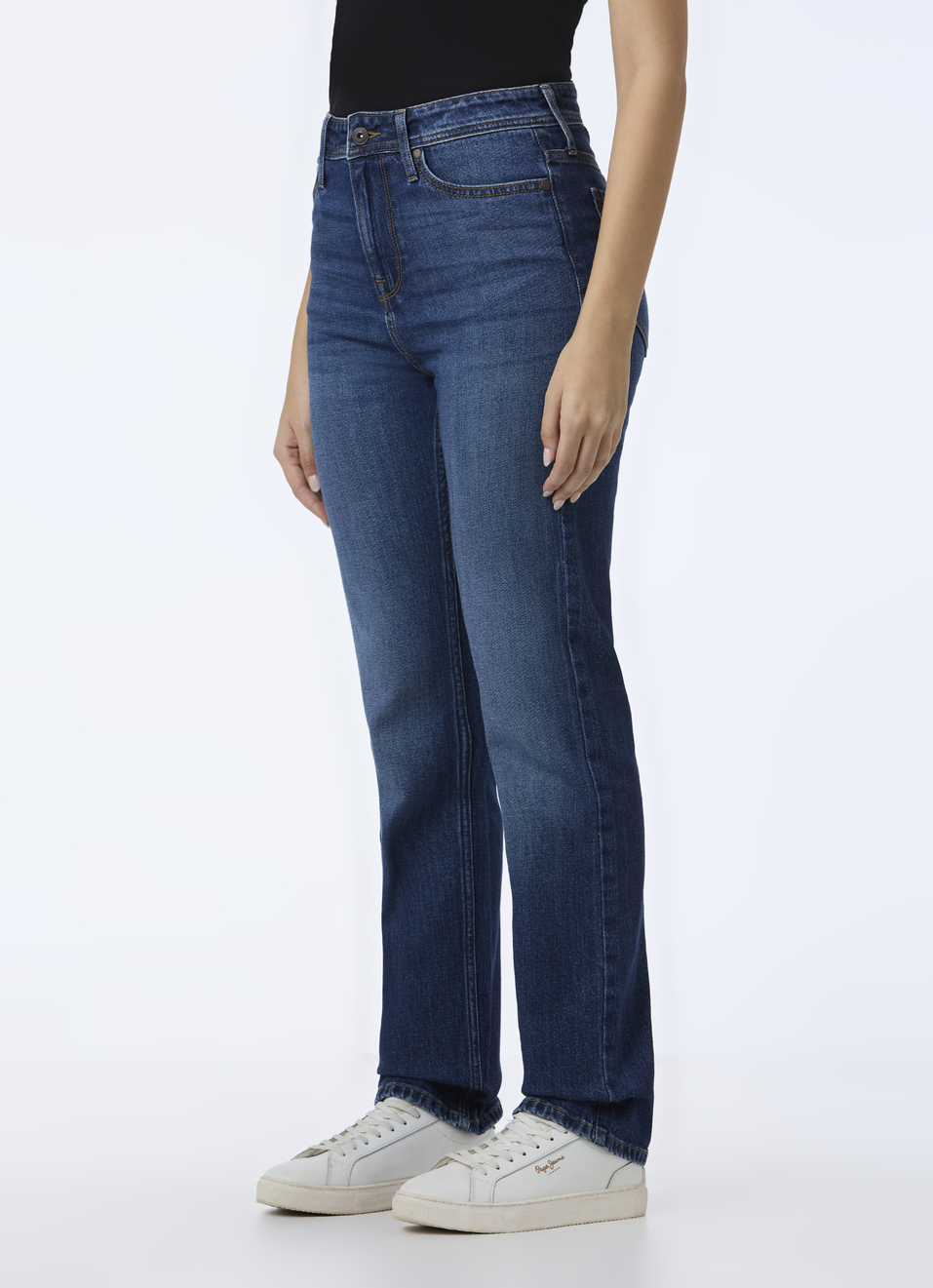 Women Blue High Rise Straight Fit Jeans, , large image number 3
