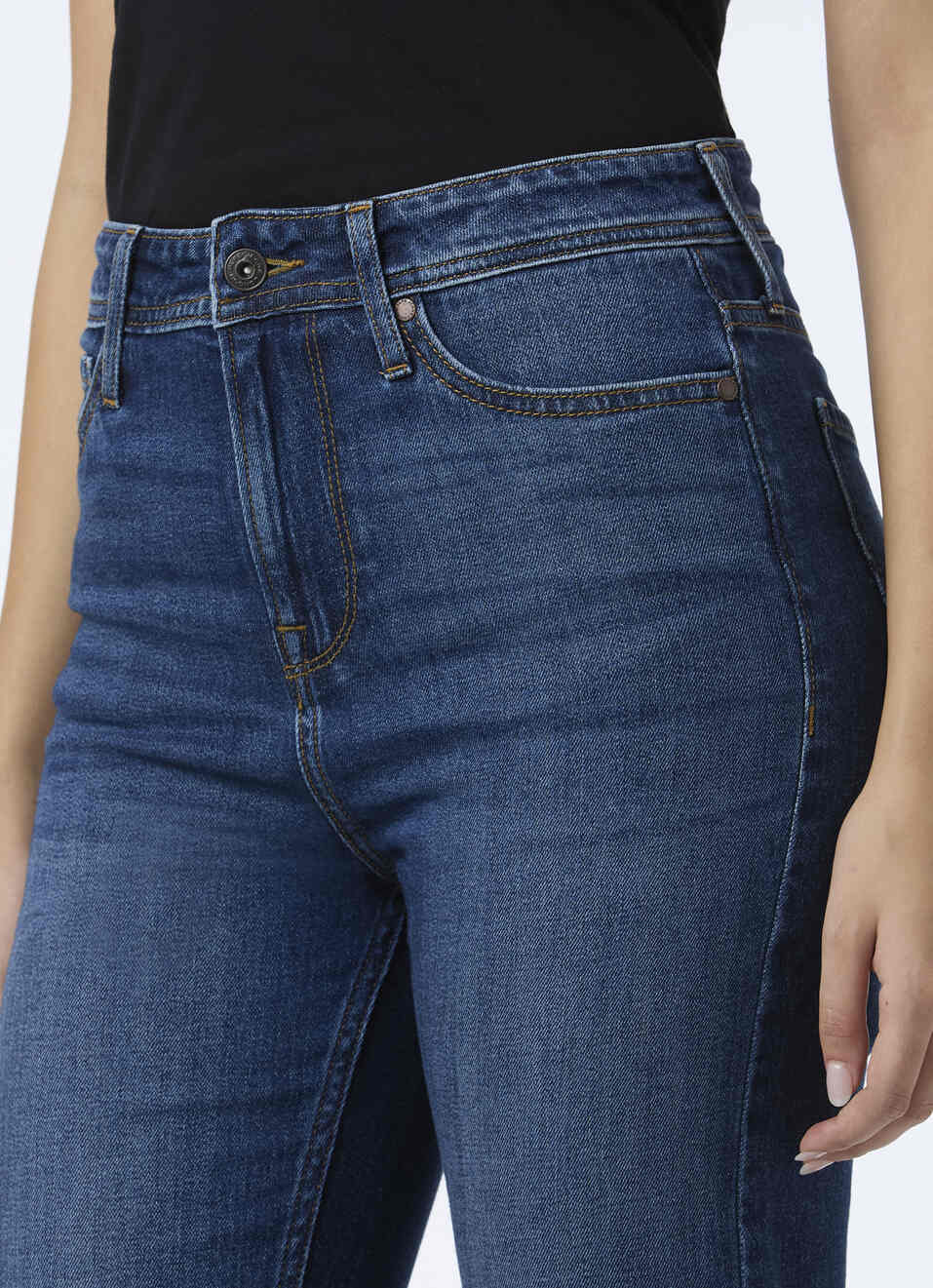 Women Blue High Rise Straight Fit Jeans, , large image number 4